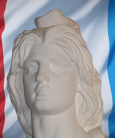 Marianne sur fond bleu blanc rouge pour illustrer le conseil municipal