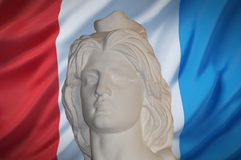 Marianne sur fond bleu blanc rouge pour illustrer le conseil municipal