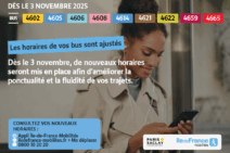 Communication sur les horaires de bus en date du 3 novembre 2025